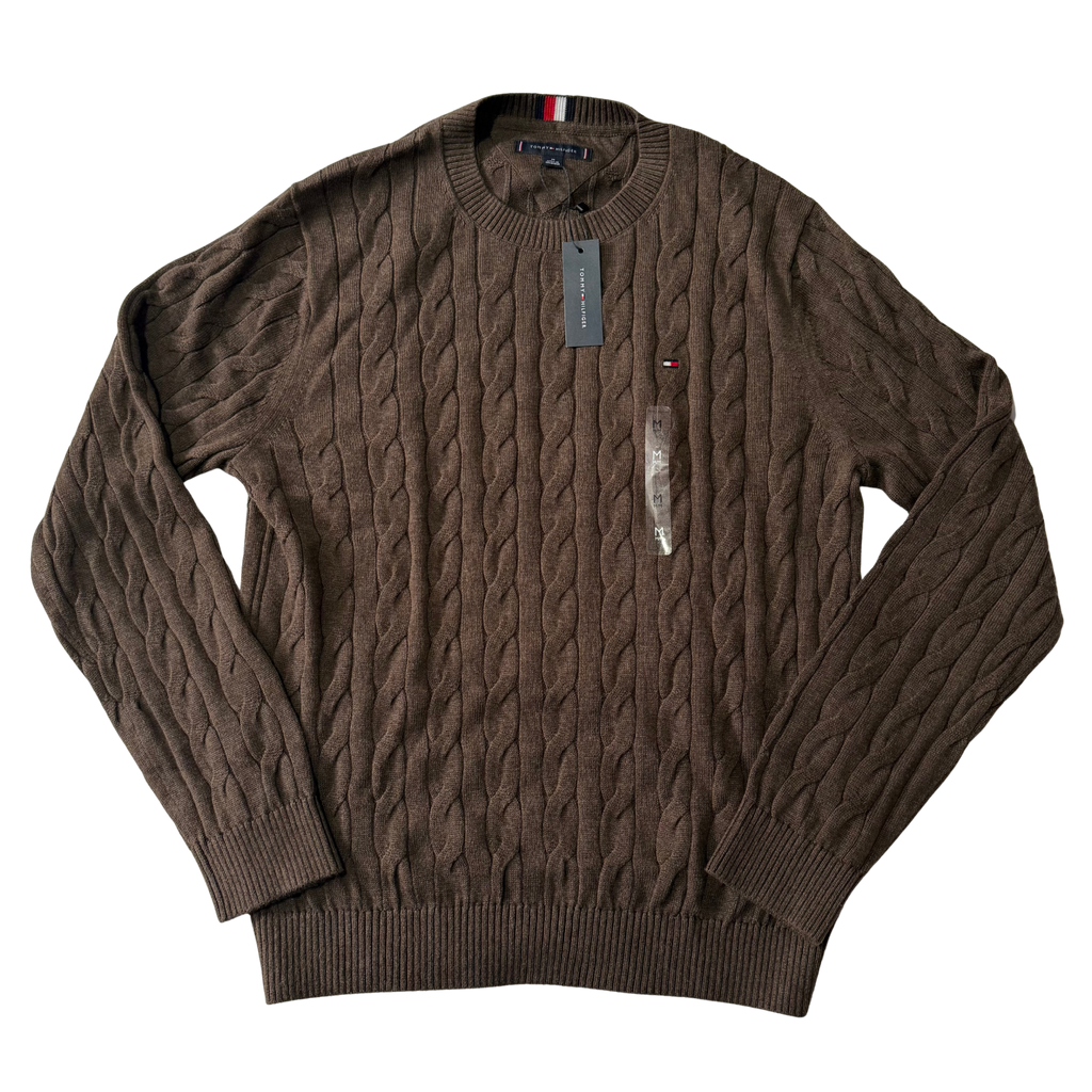 Suéter de punto marrón de Tommy Hilfiger