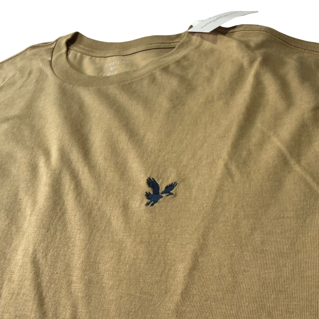 American Eagle Beige Basic T-Shirt