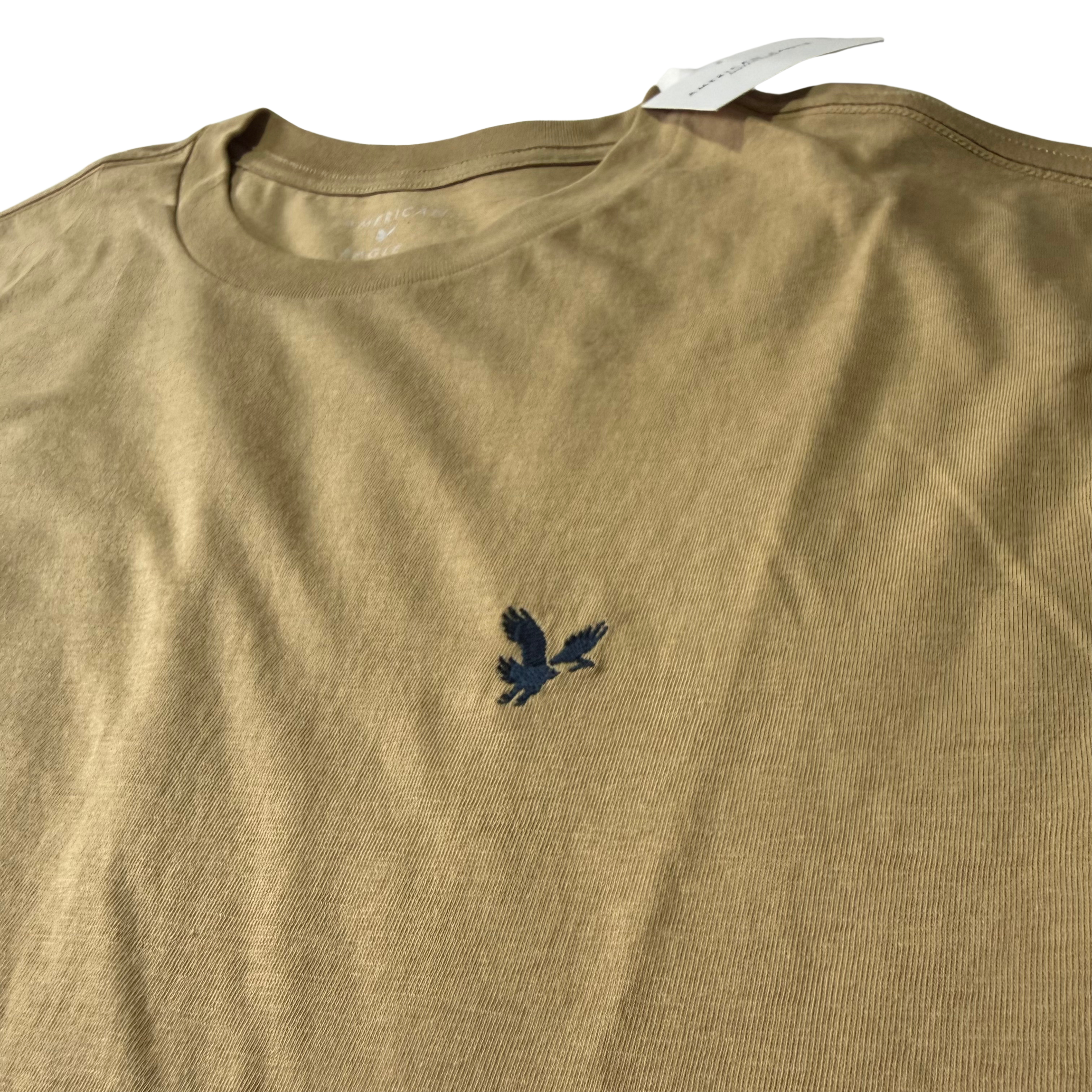 American Eagle Beige Basic T-Shirt